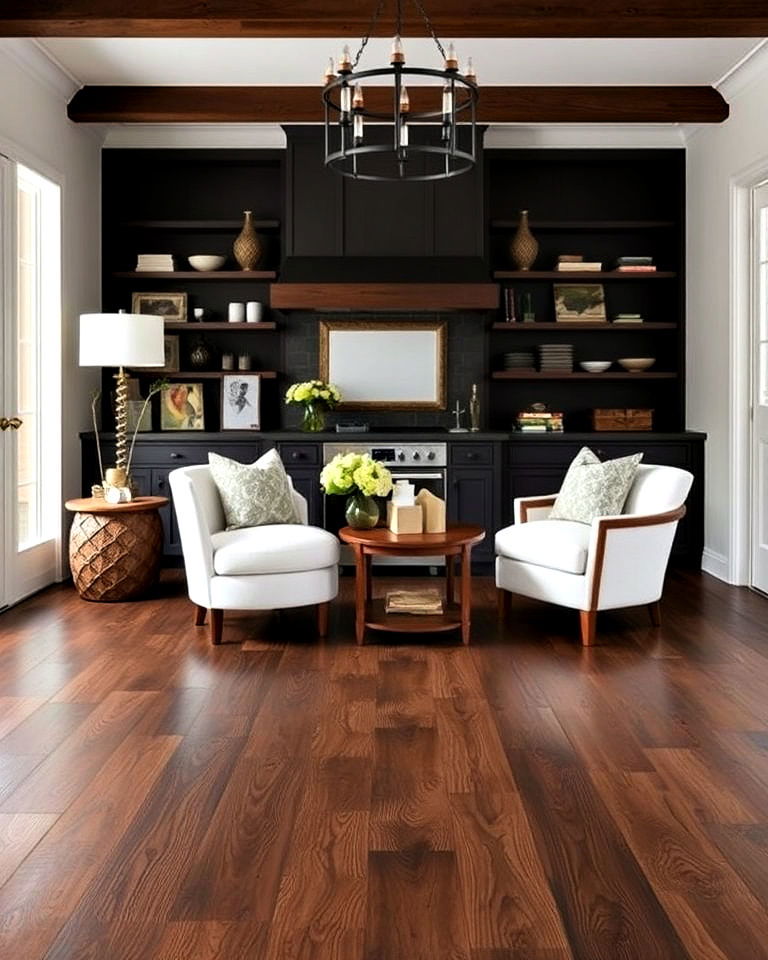 sophisticated black walnut flooring - 40 Farmhouse Flooring Ideas