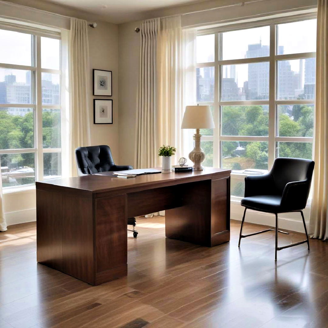 sophisticated executive desk - 15 Desk in Front of Window Ideas