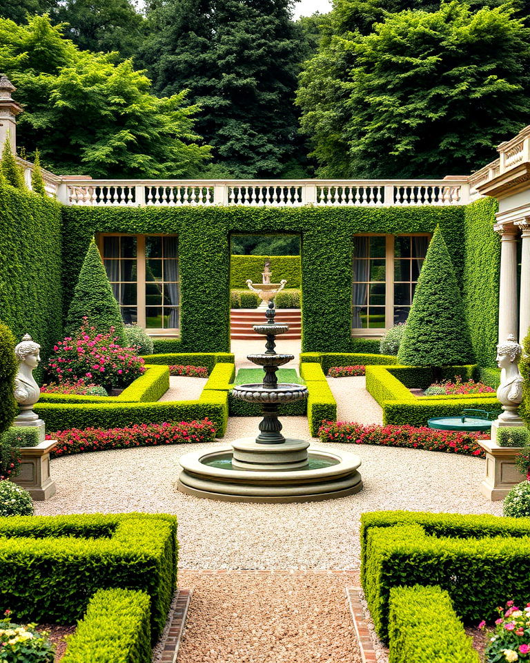sophisticated formal garden - 30 Luxury Garden Design Ideas