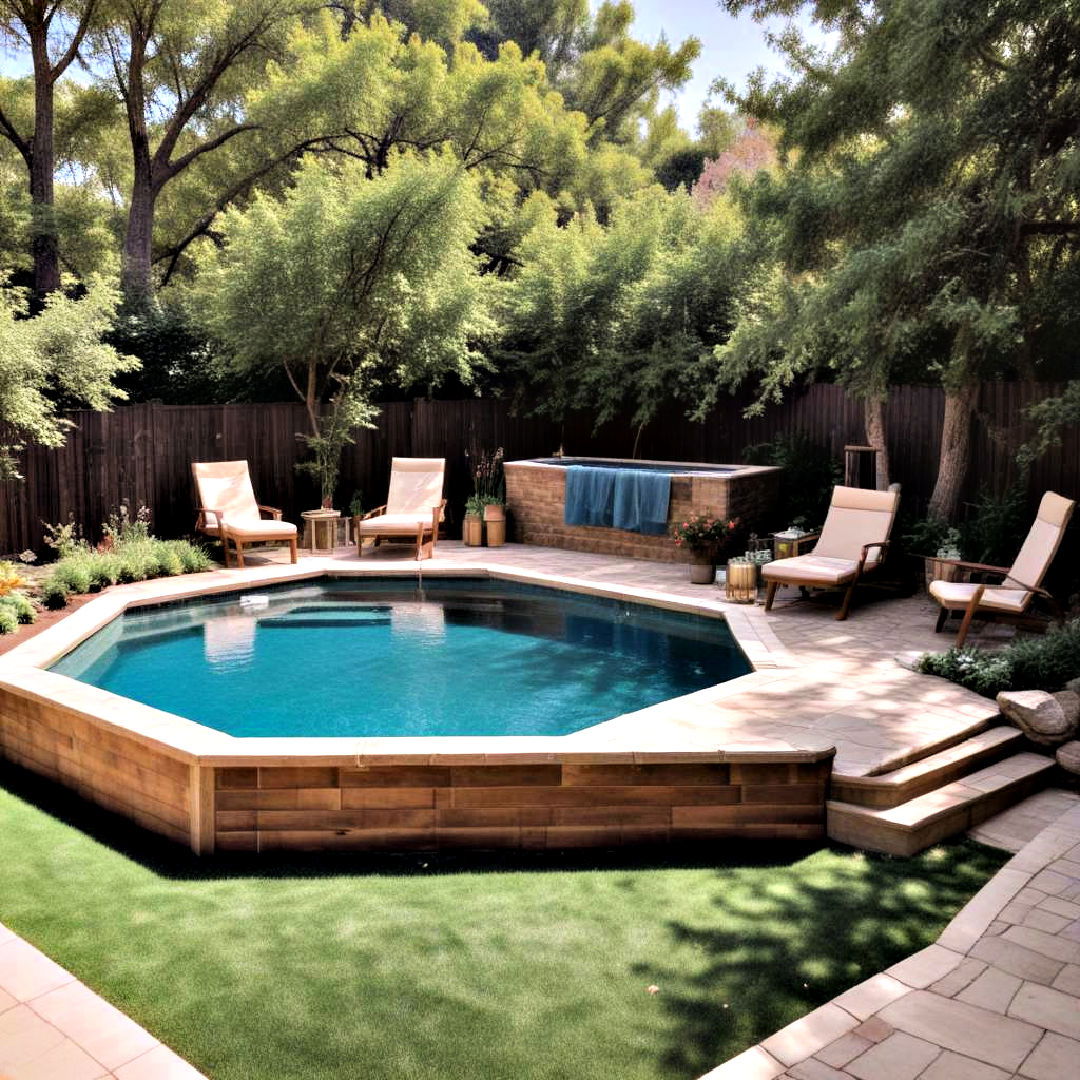 sophisticated geometric pool - 40 Backyard Pool Ideas