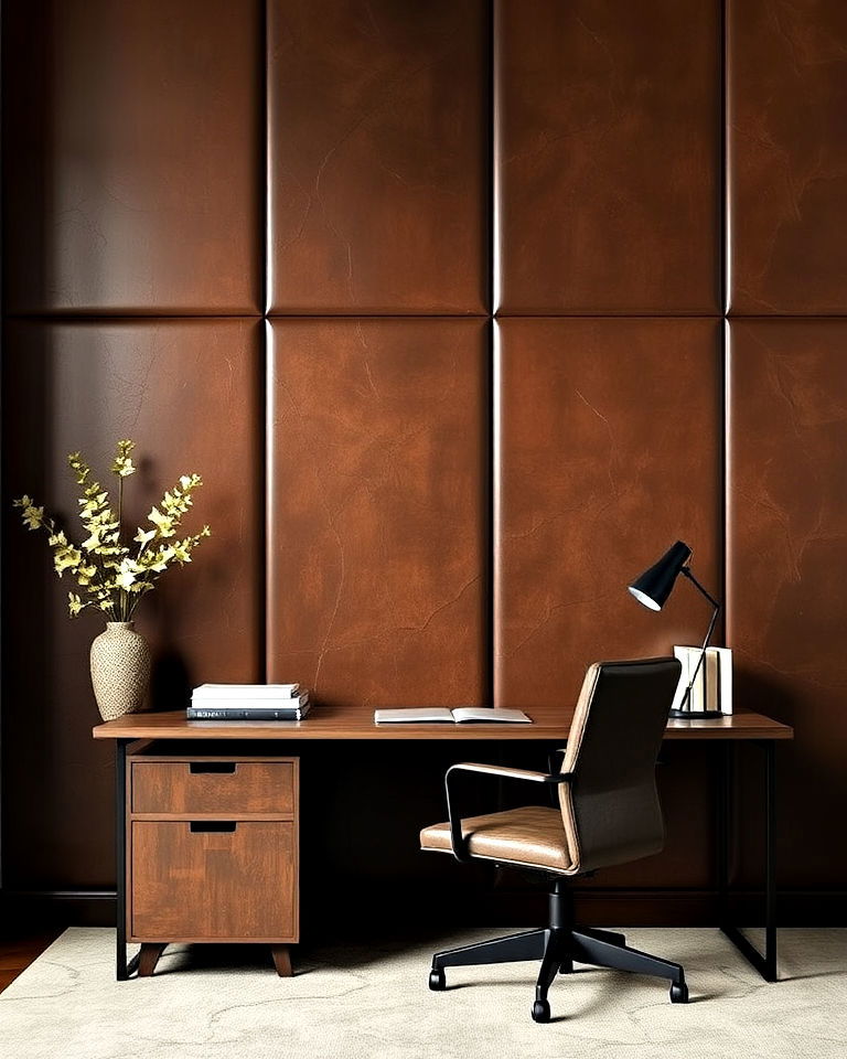 sophisticated leather wall panels - 40 Wall Paneling Ideas