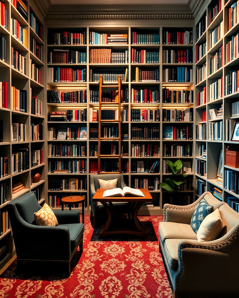 sophisticated mini library - 30 Rec Room Ideas