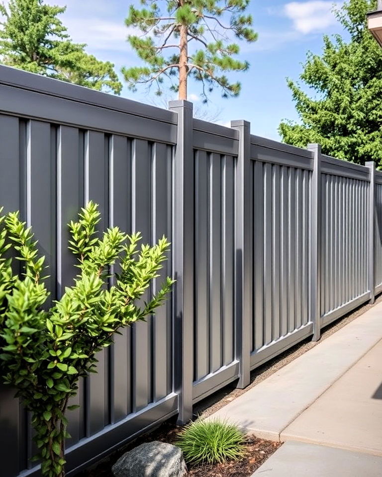sophisticated pewter vinyl fence - 25 Vinyl Fence Colors