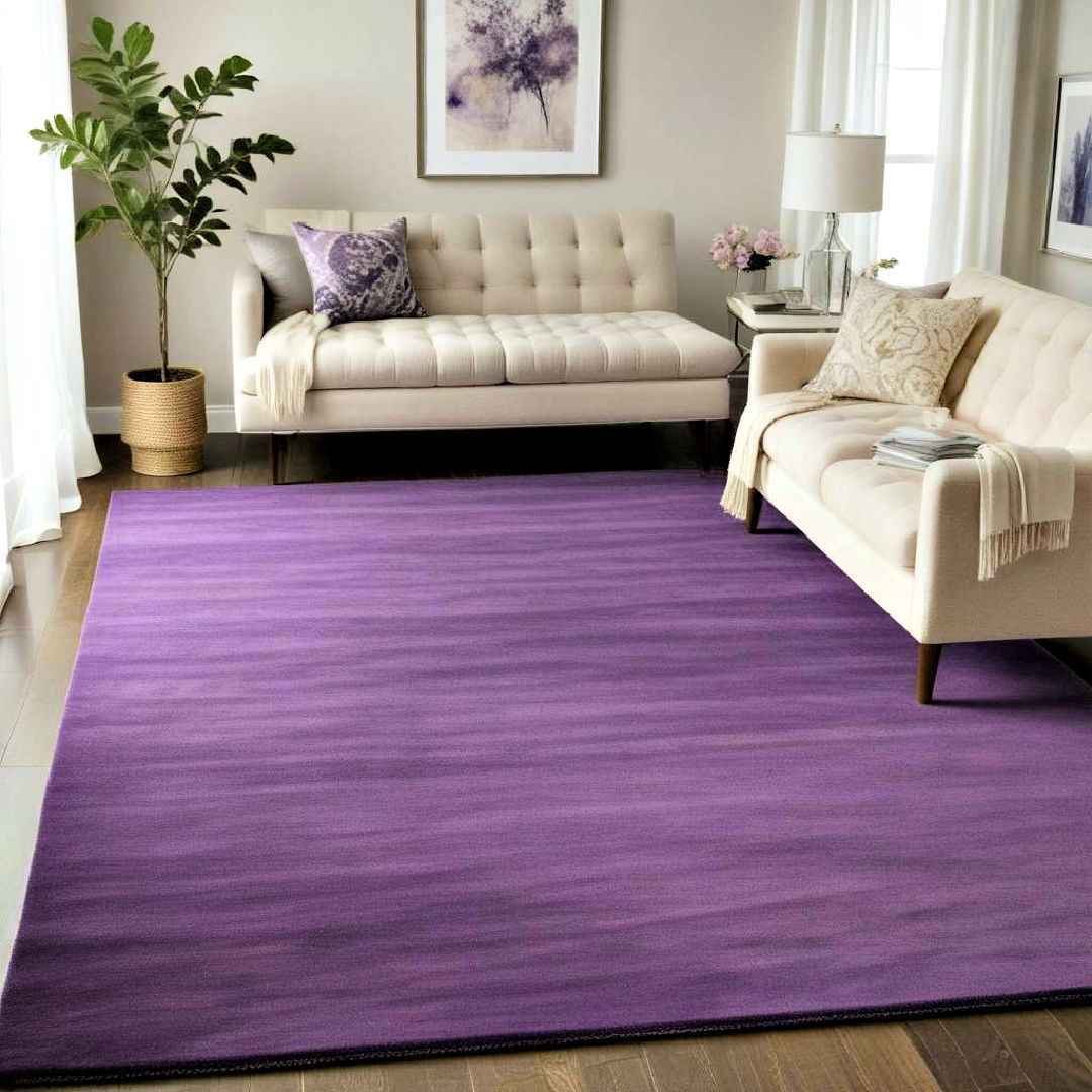 sophisticated purple area rug - 25 Purple Living Room Ideas