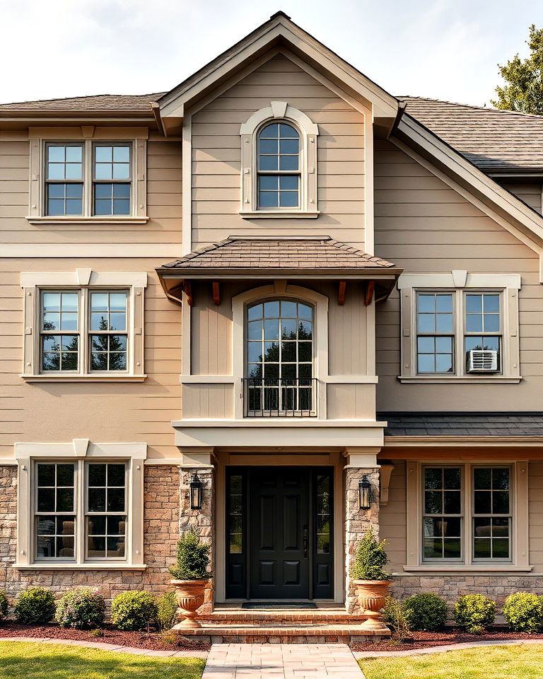 sophisticated taupe siding - 25 House Siding Colors