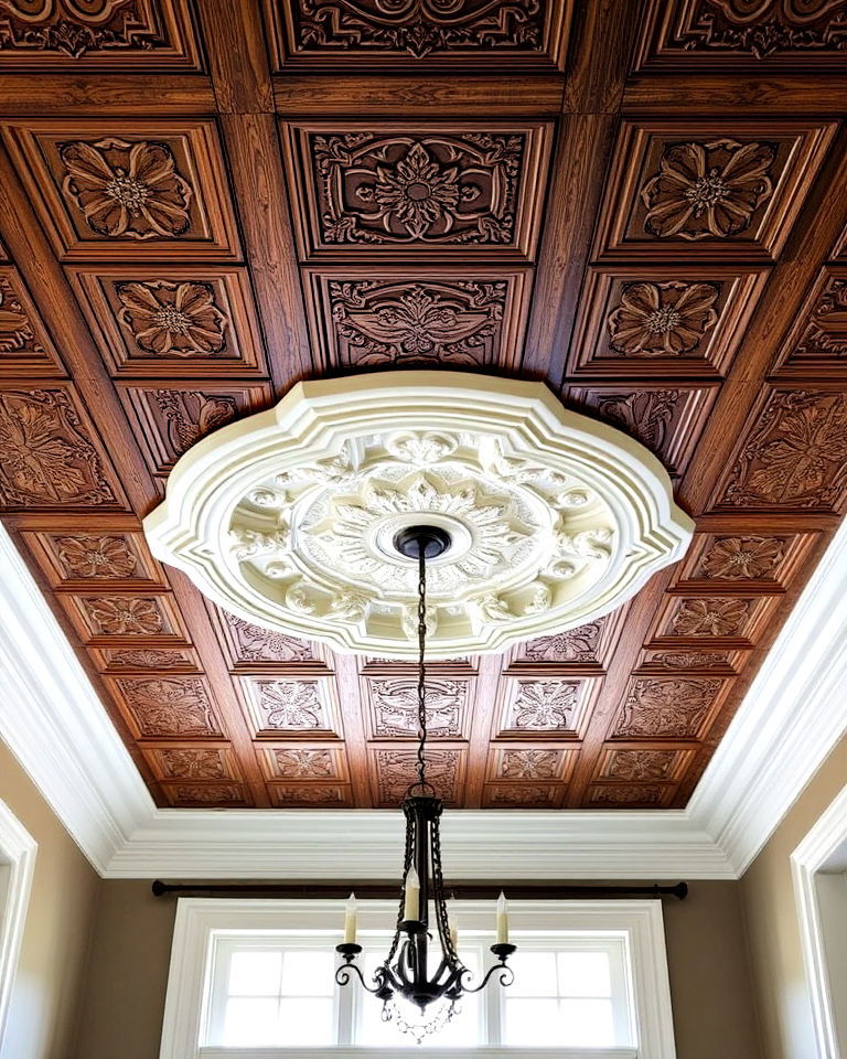 sophisticated textured ceiling - 25 High Ceiling Living Room Ideas