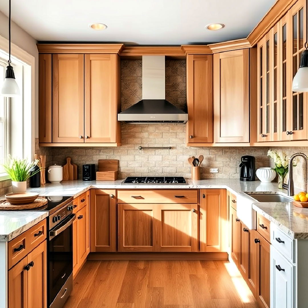 sophisticated wooden kitchen cabinets - 25 Wooden Interior Design Ideas