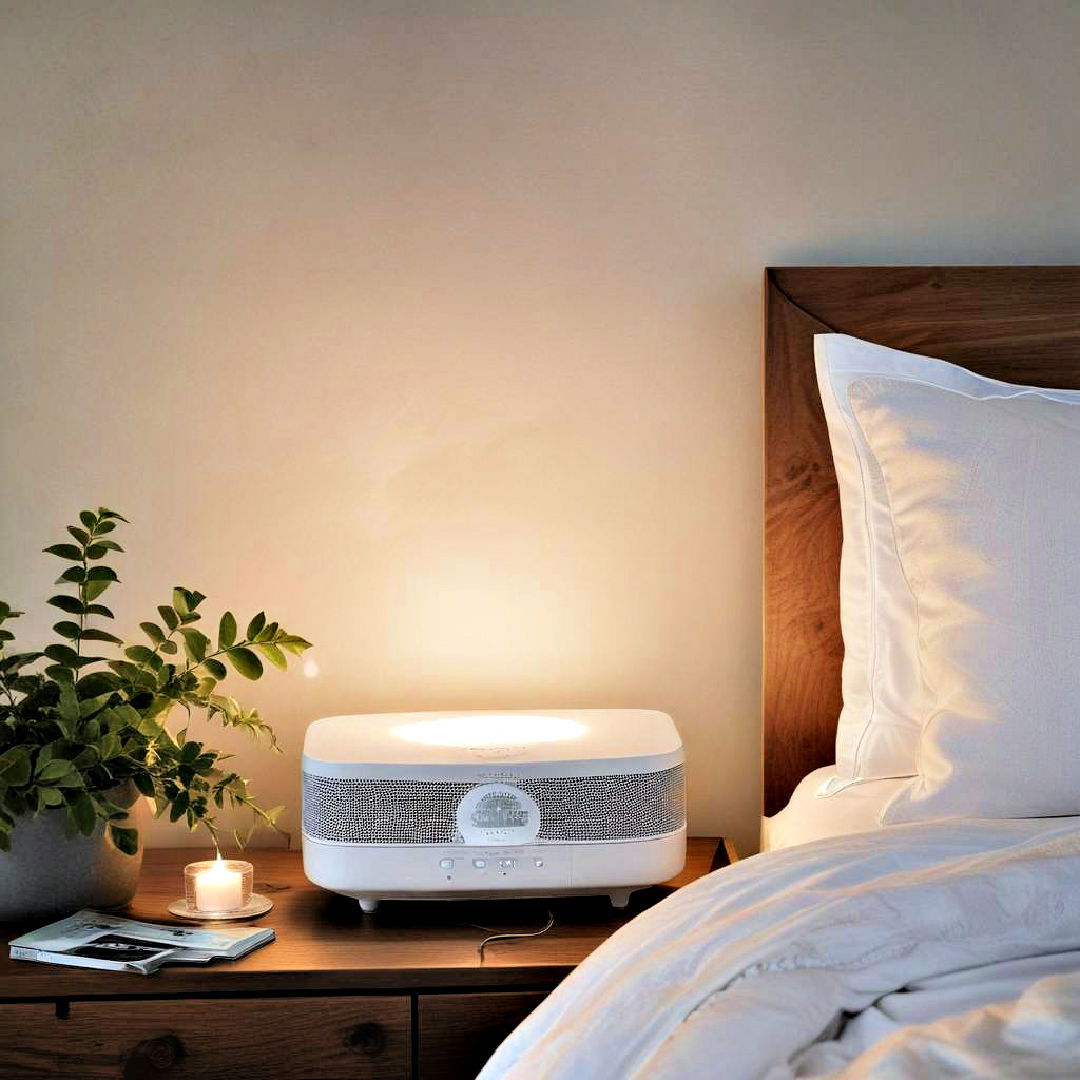sound machine with various sound options - 40 Cozy Bedroom Ideas