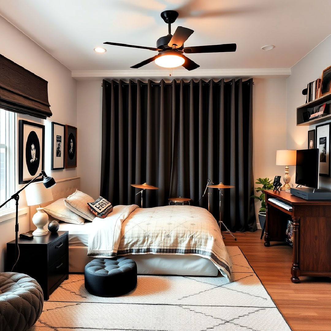 soundproof heavy curtains - 40 Teen Hangout Room Ideas