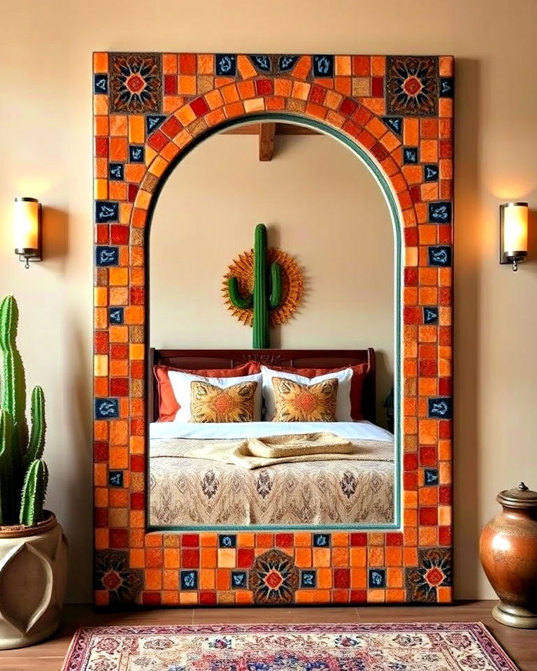 southwestern inspired mosaic mirror ideas - 20 Mosaic Mirror Ideas