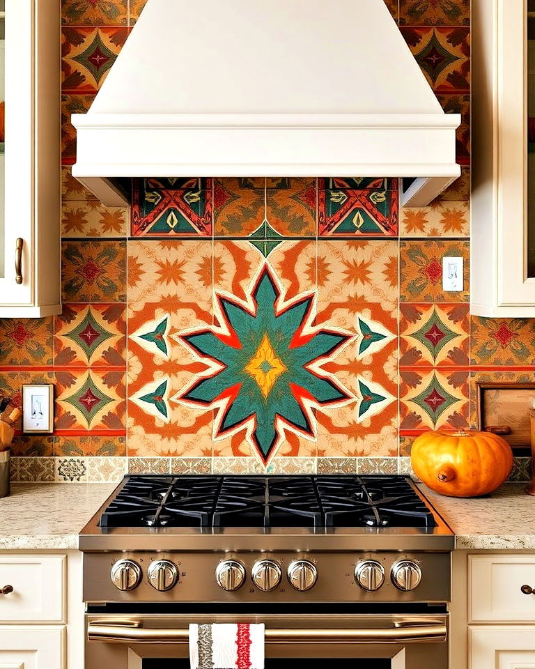 southwestern patterned backsplash ideas - 25 Southwestern Kitchen Ideas