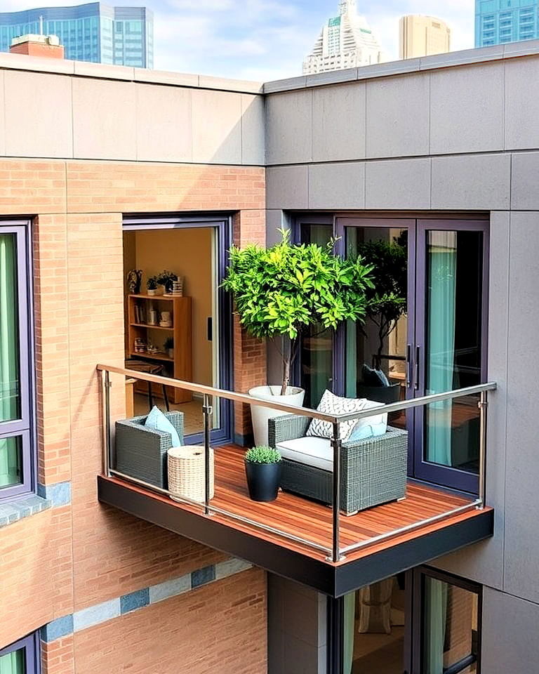 space efficient corner cantilever balcony - 20 Cantilever Balcony Ideas