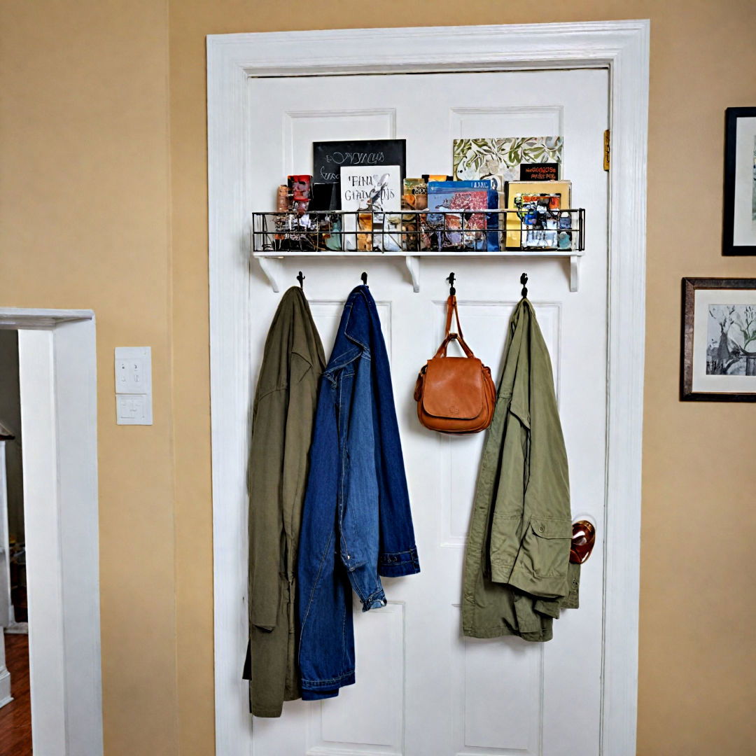 space efficient over the door storage - 40 Small Entryway Ideas