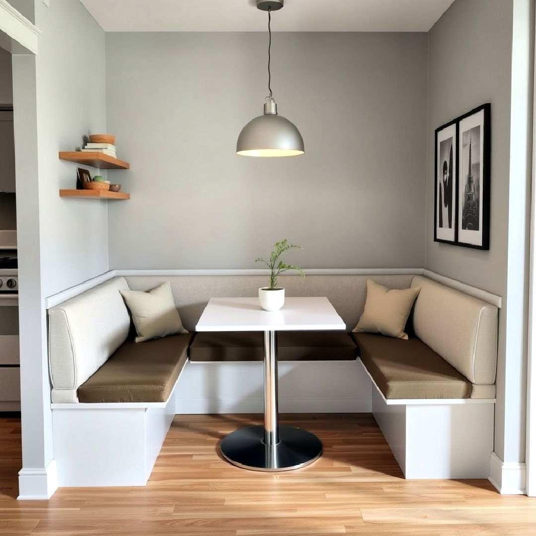 space saving compact banquette - 40 Banquette Seating Ideas