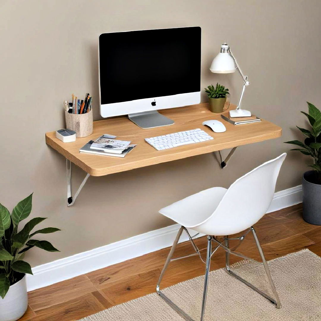 space saving compact floating desk - 15 Floating Desk Ideas