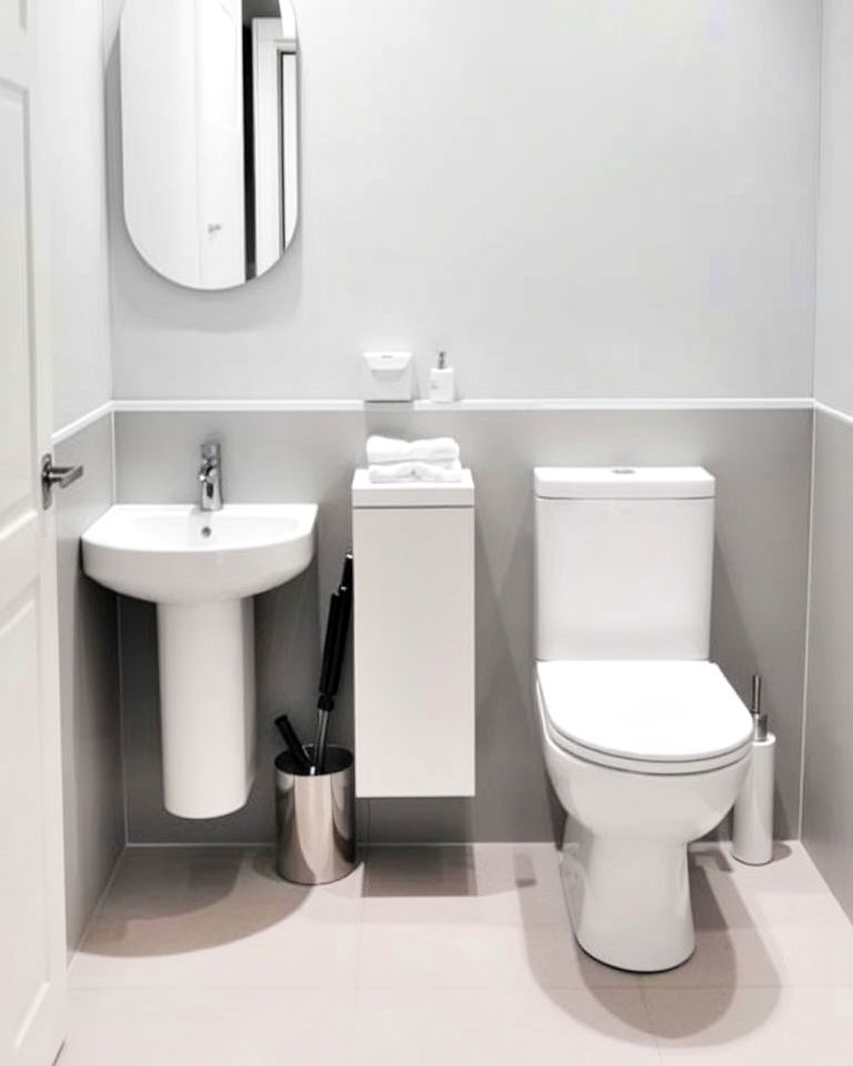 space saving fixtures for small ensuite - 25 Small Ensuite Design Ideas