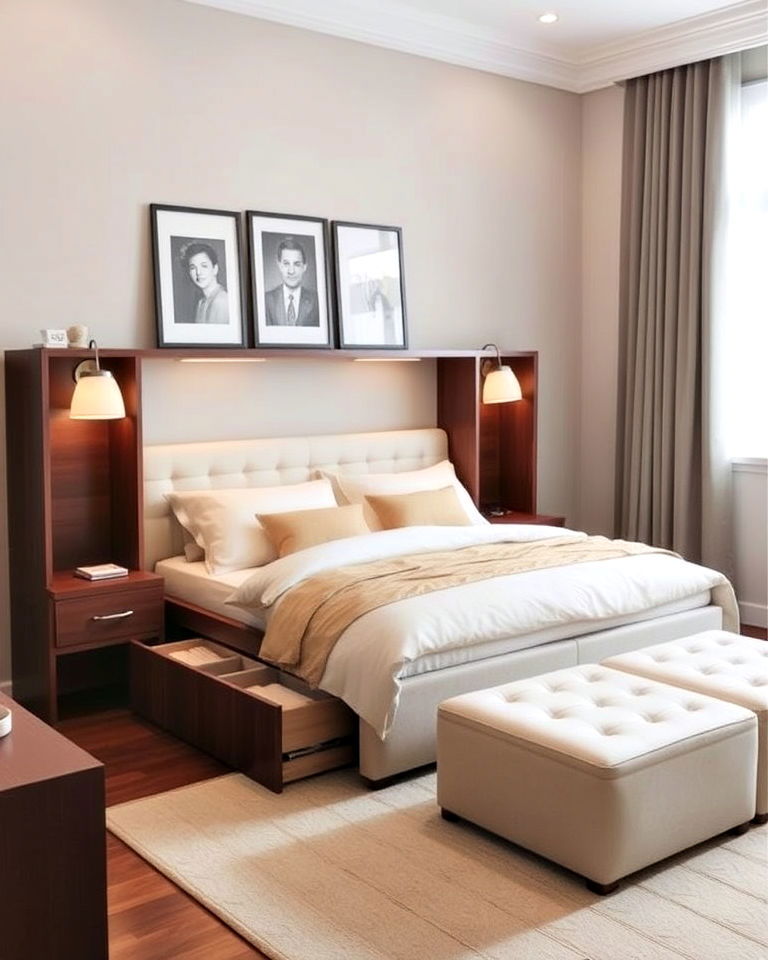 space saving multi functional furniture - 30 Bedroom Decor Ideas