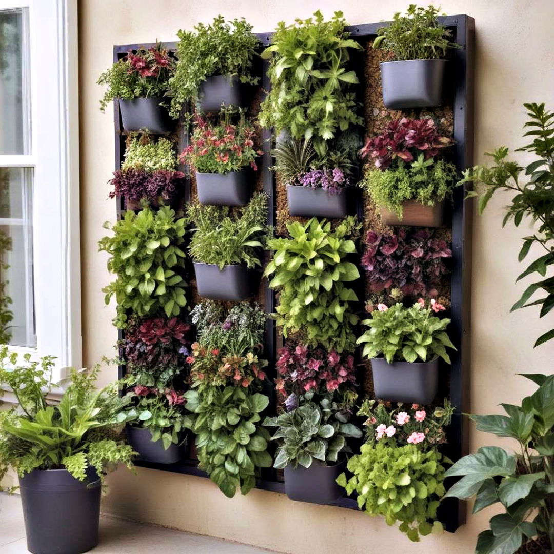 space saving vertical garden - 40 Container Garden Ideas