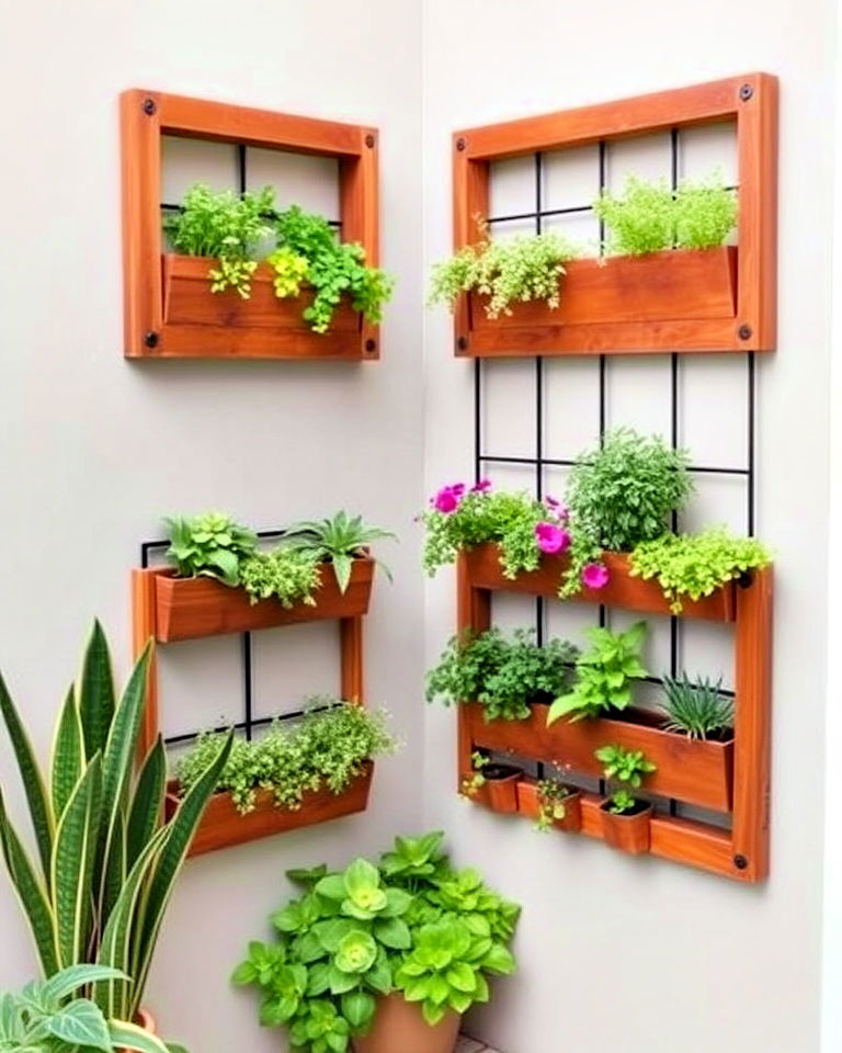 space saving vertical garden panels - 30 Corner Landscaping Ideas