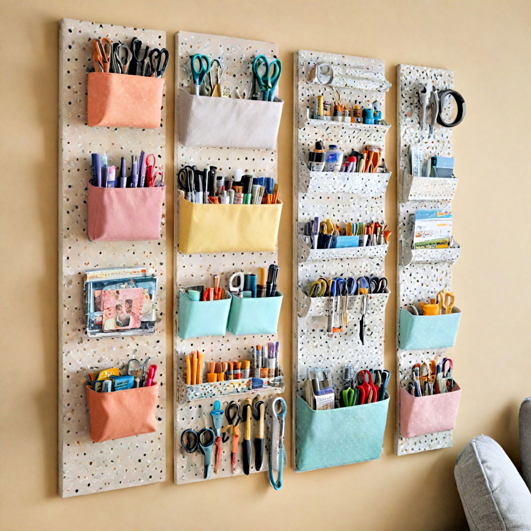 space saving wall mounted storage - 25 Craft Room Ideas