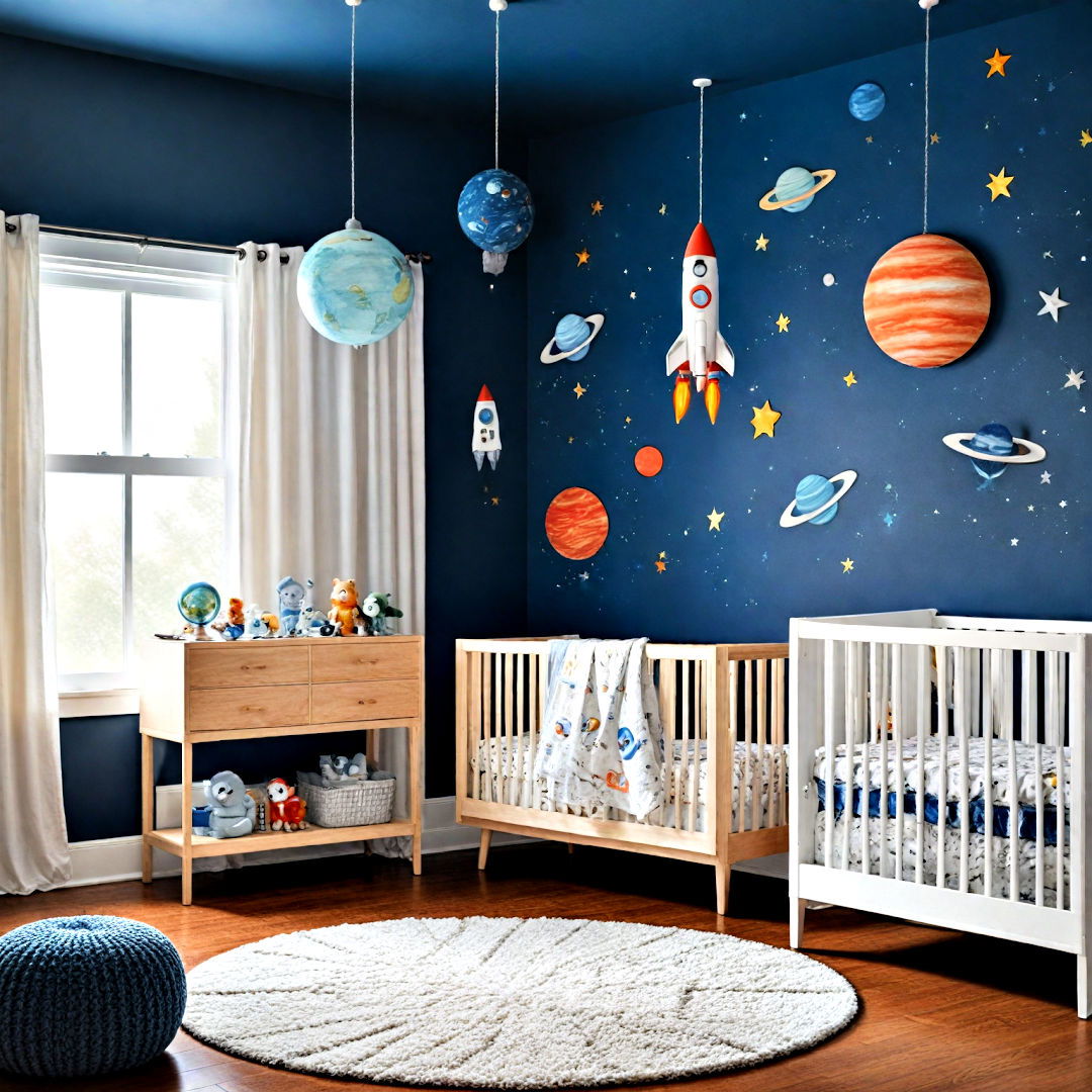 space themed decor - 40 Nursery Ideas