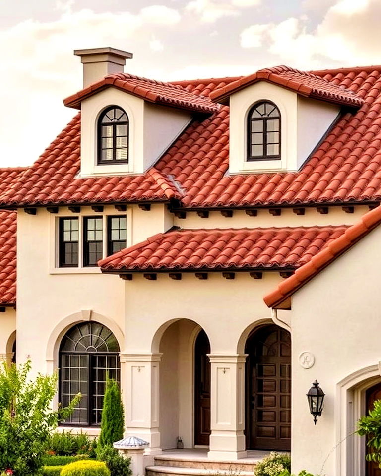 spanish revival roof dormers - 40 Spanish Style Home Exterior Ideas