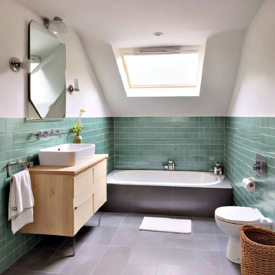 spare bathroom in low ceiling small attic room - 30 Low Ceiling Small Attic Room Ideas