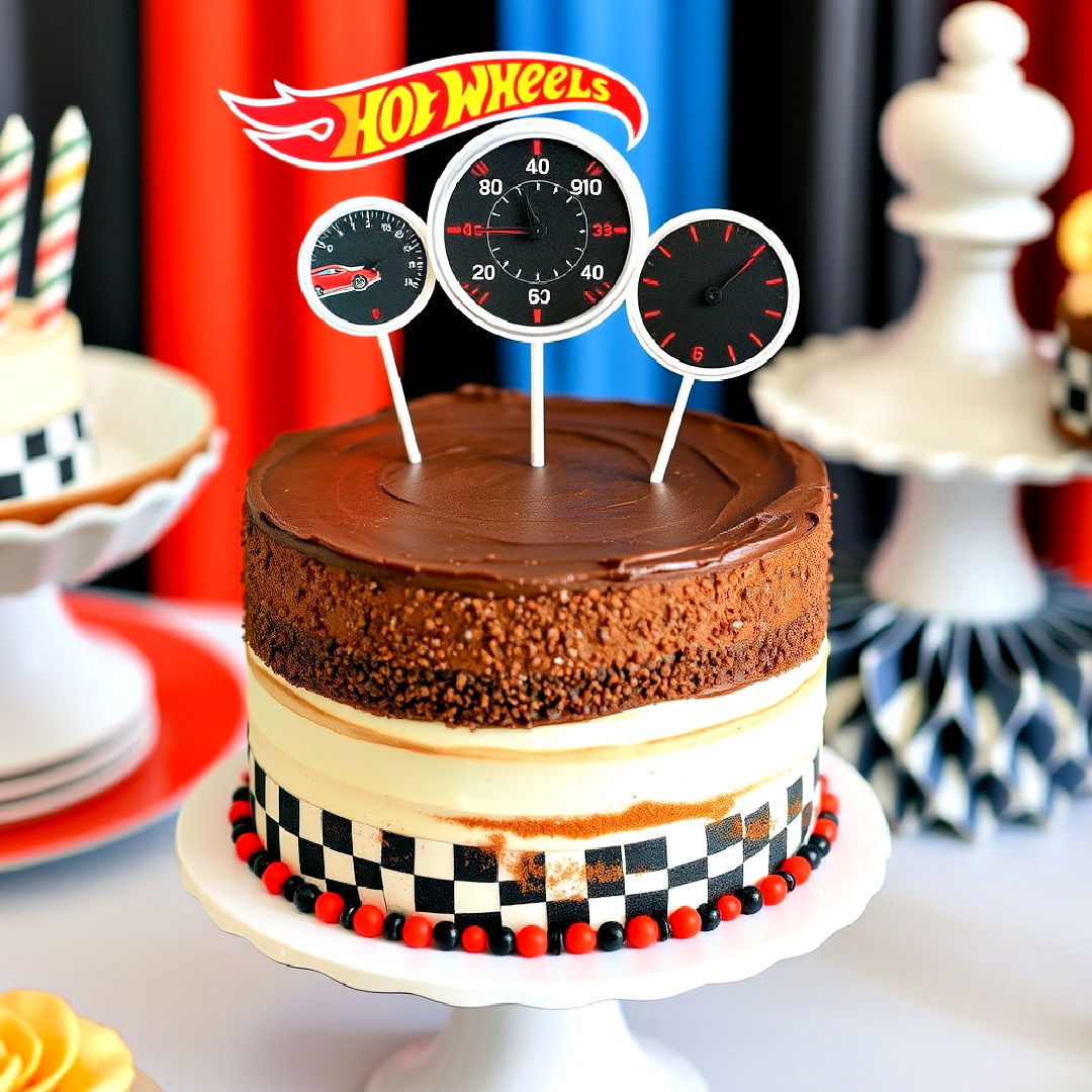 speedometer cake toppers for hot wheels birthday party - 25 Hot Wheels Birthday Party Ideas