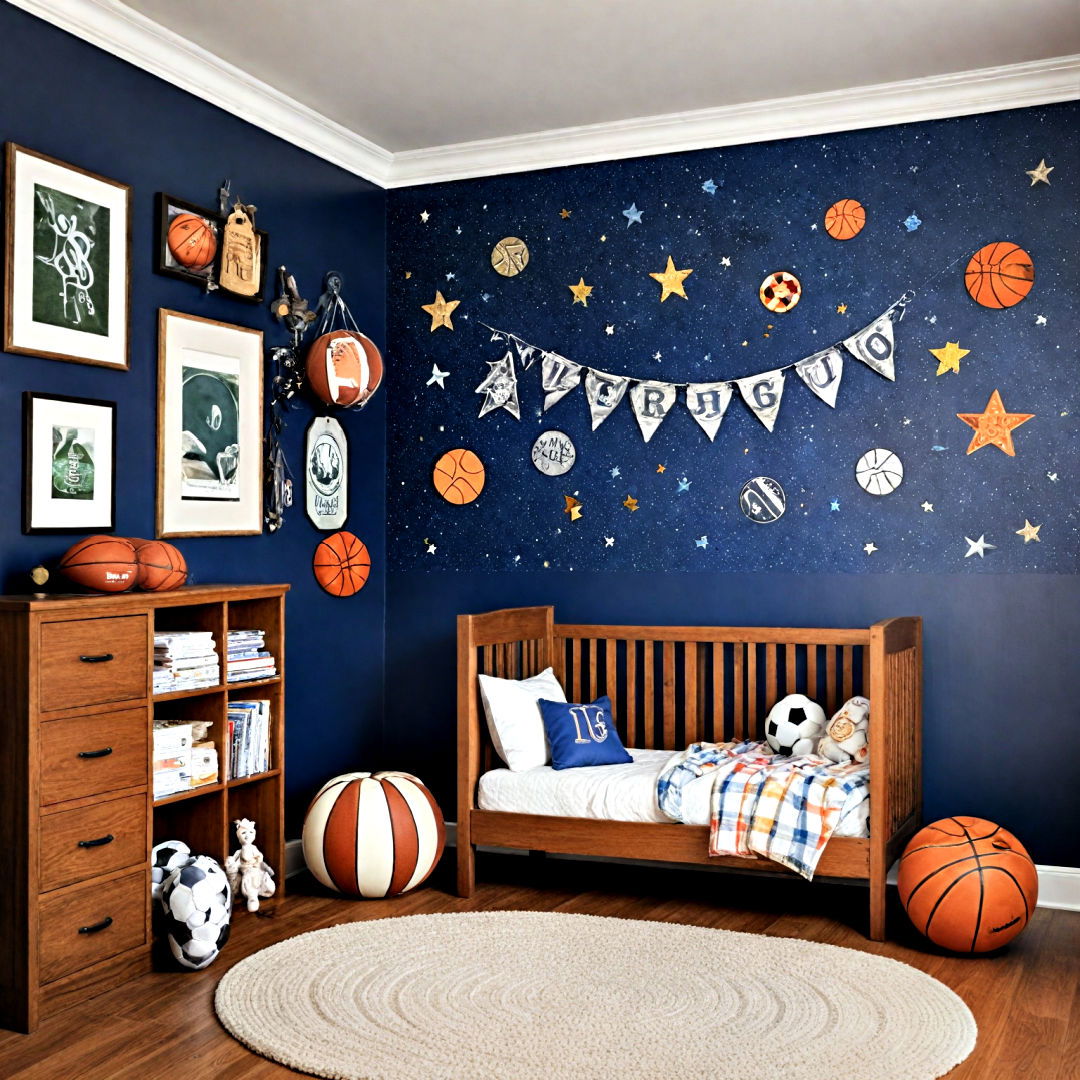 sports fanatic nursery - 40 Nursery Ideas