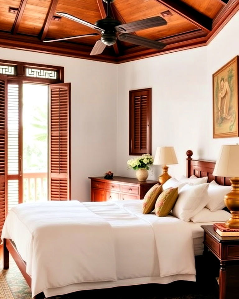sri lankan colonial style bedroom - 20 Asian Bedroom Ideas