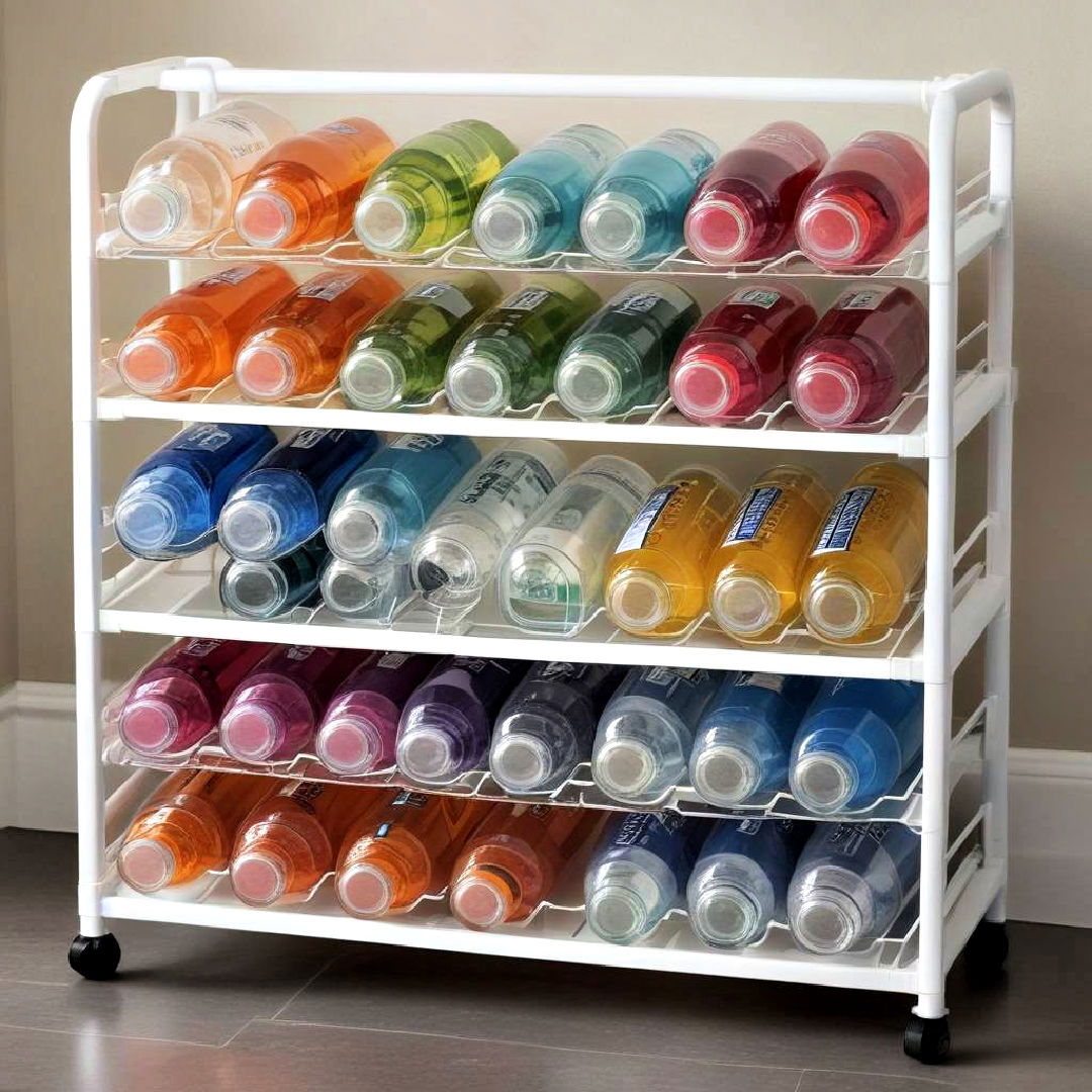 stackable bottle organizer ideas - 15 Water Bottle Storage Ideas