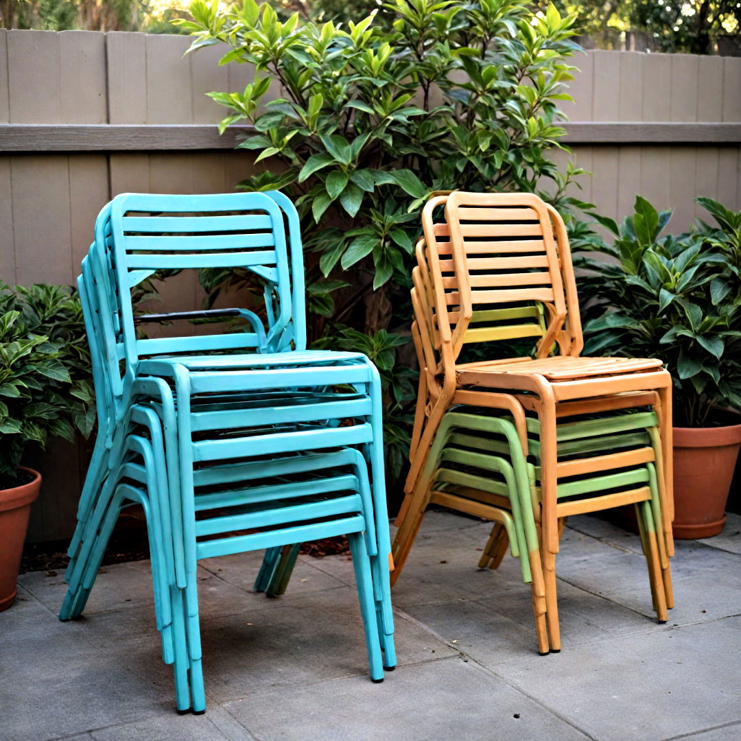 stackable chairs for outdoor seating - 40 Outdoor Seating Ideas