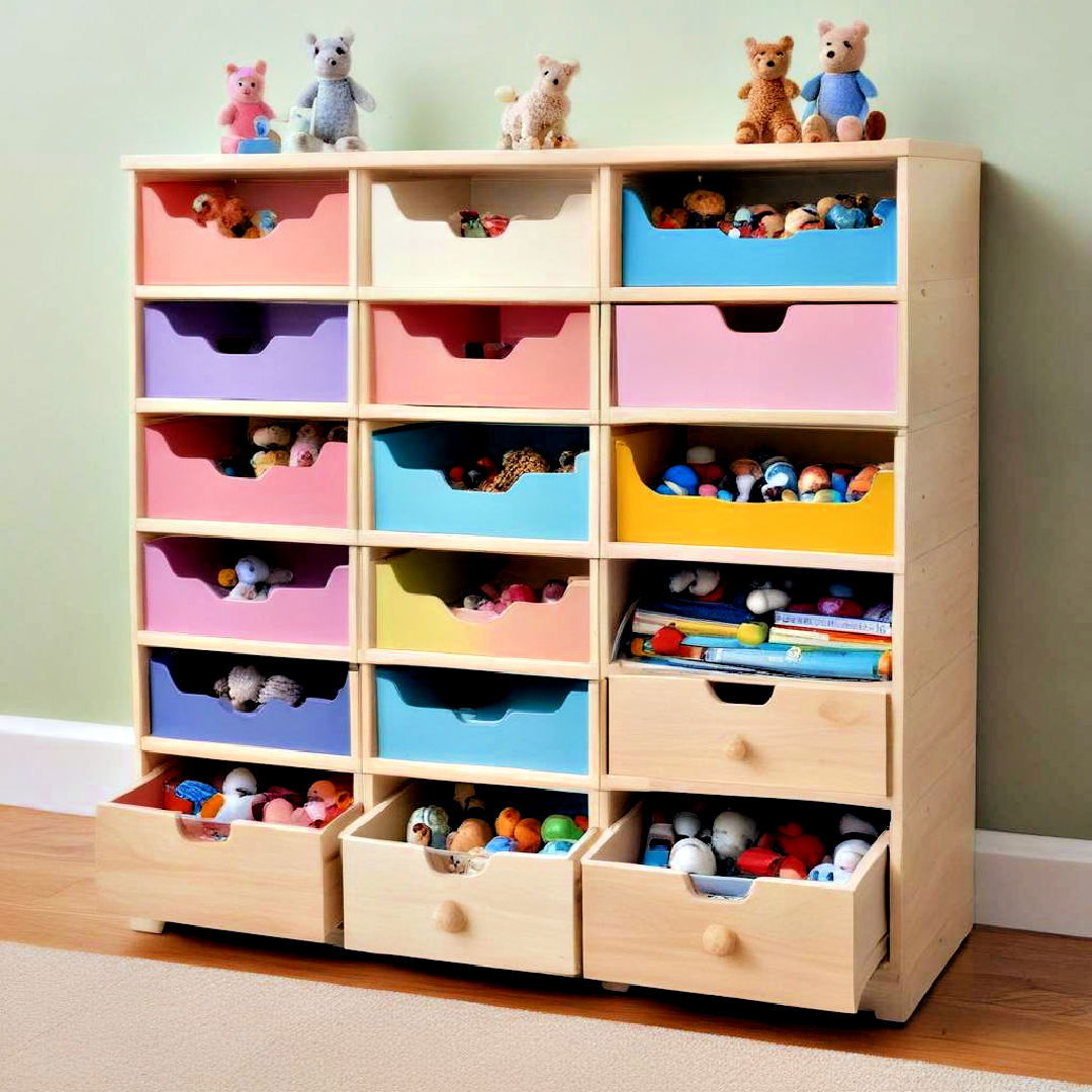 stackable drawers for toy storage - 40 Toy Storage Ideas