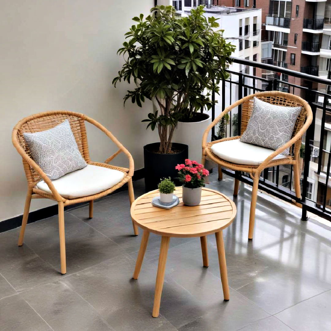 stackable furniture for small balcony - 30 Small Balcony Ideas