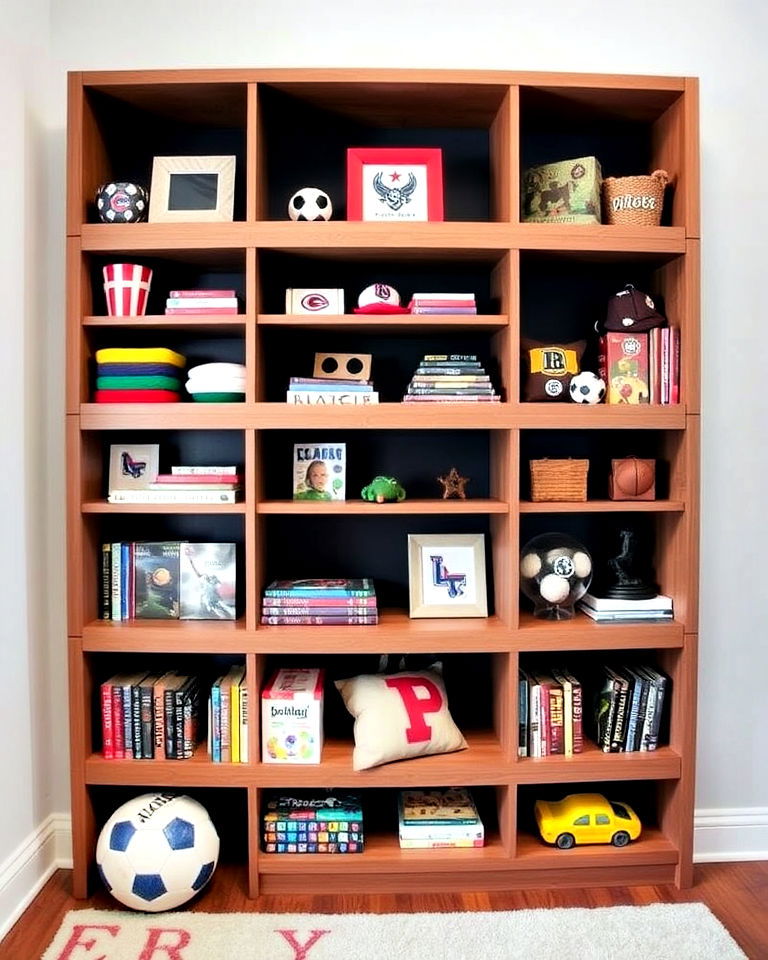 stadium seating storage for nursery - 20 Sports Nursery Ideas
