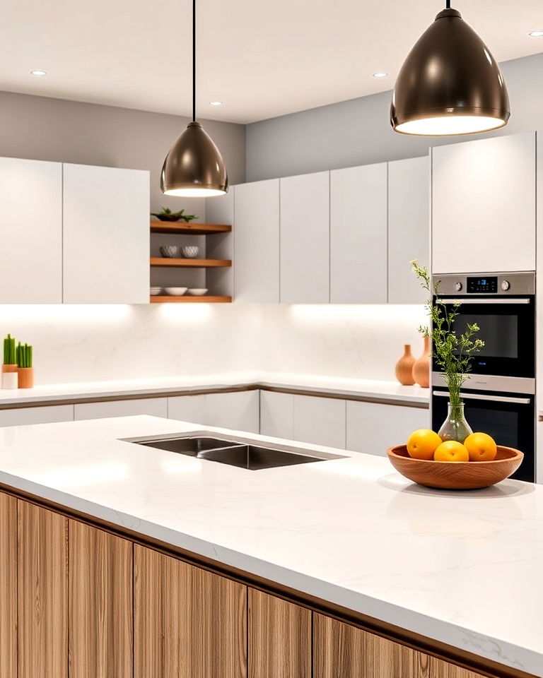 stain resistant acrylic solid surface countertops - 40 Kitchen Countertop Ideas