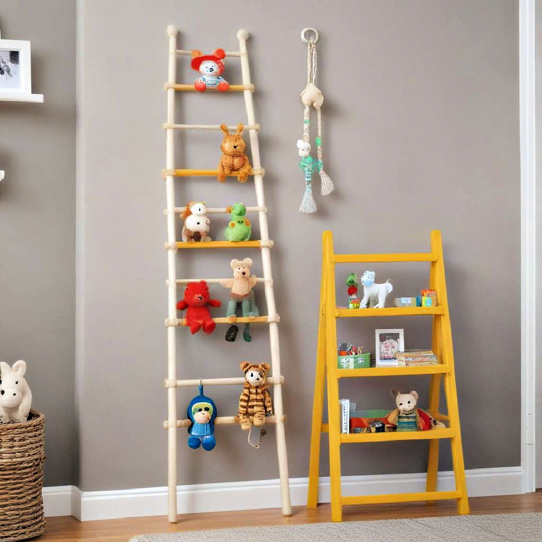 standing ladders to store toys - 40 Toy Storage Ideas