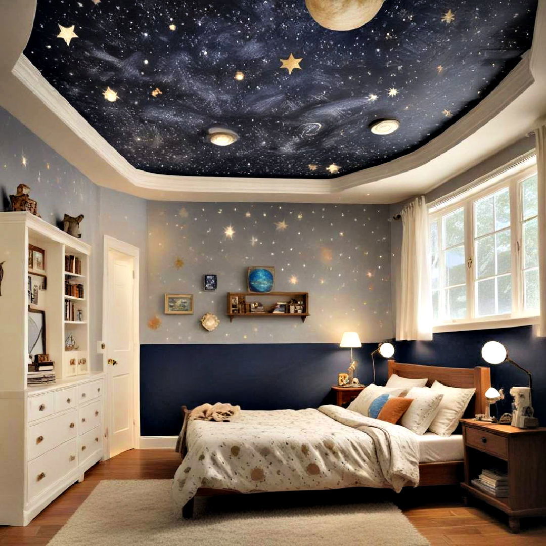 starry night ceiling to create dre - 40 Boys Room Ideas