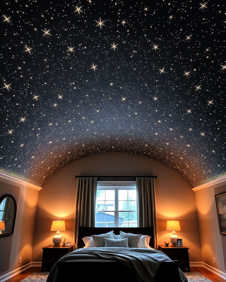 starry night effect for barrel ceiling - 20 Barrel Ceiling Ideas
