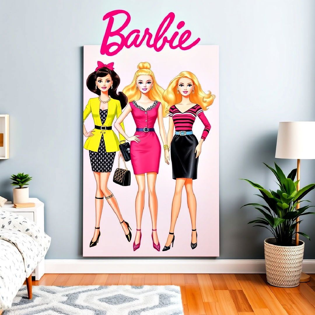 statement barbie fashion poster - 25 Barbie Room Ideas