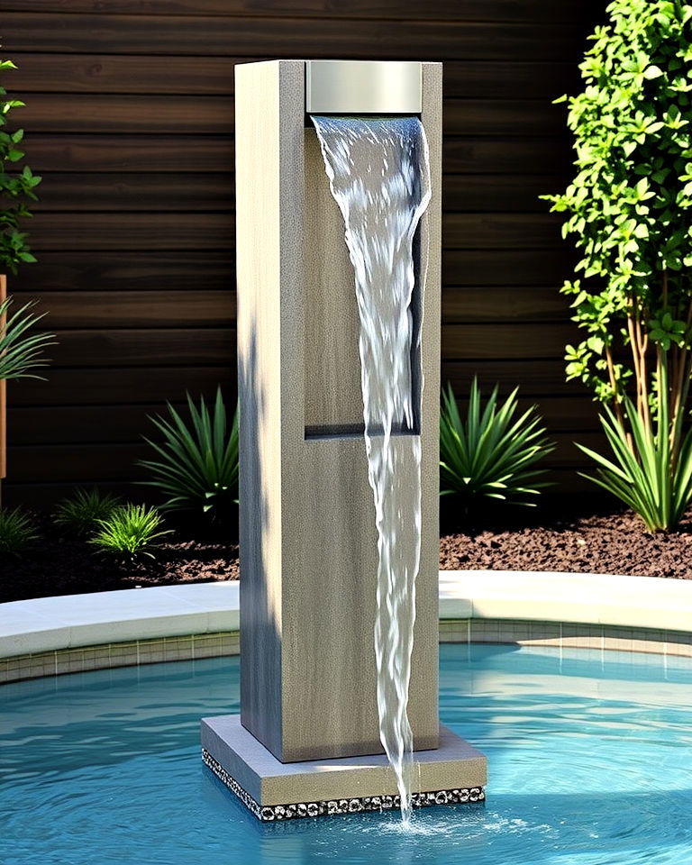 statement column waterfall design - 25 Waterfall Design Ideas