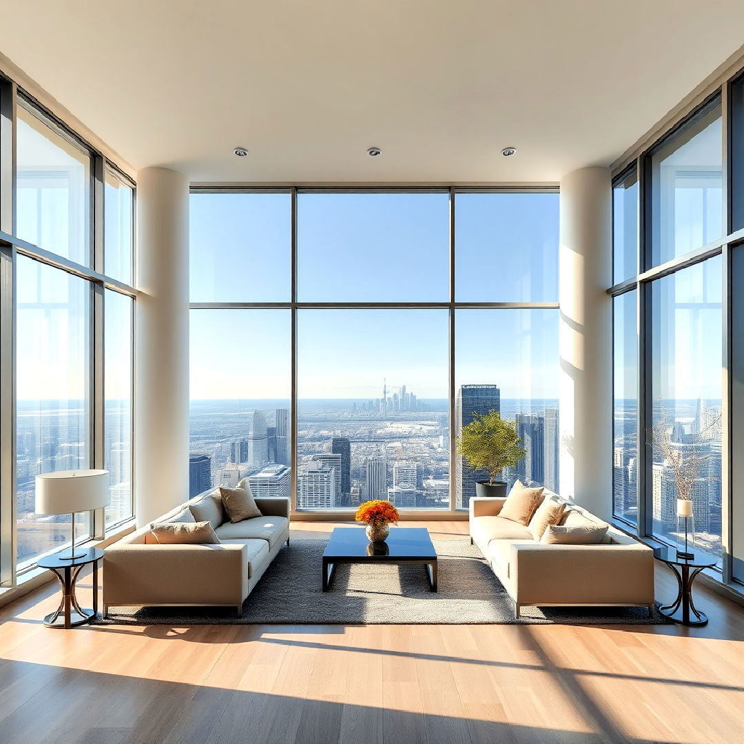 statement floor to ceiling windows - 25 Penthouse Design Ideas