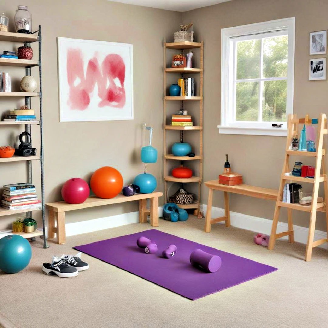 stay active with workout zone - 40 Teen Room Ideas
