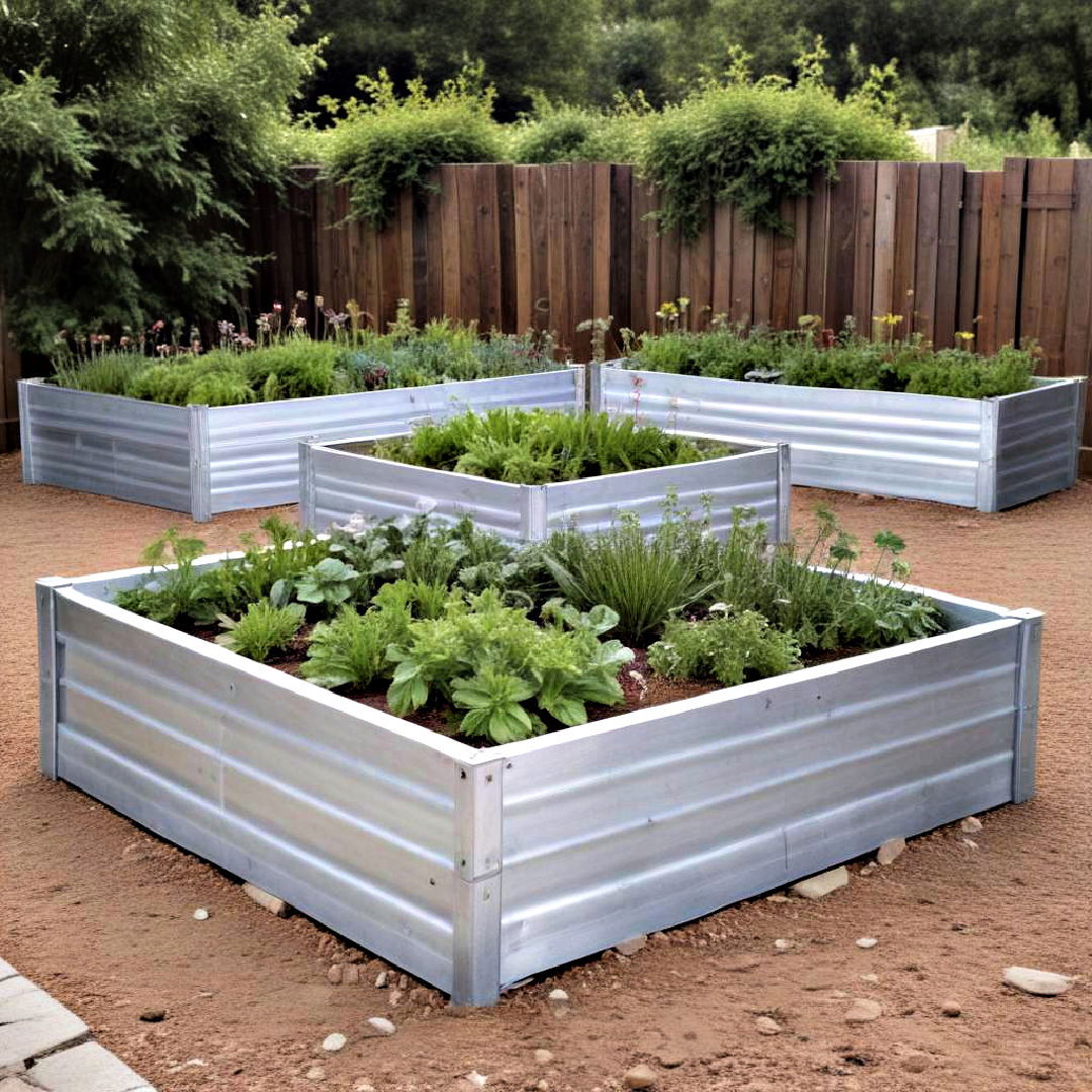 steel bed garden for industrial look - 40 Raised Garden Bed Ideas