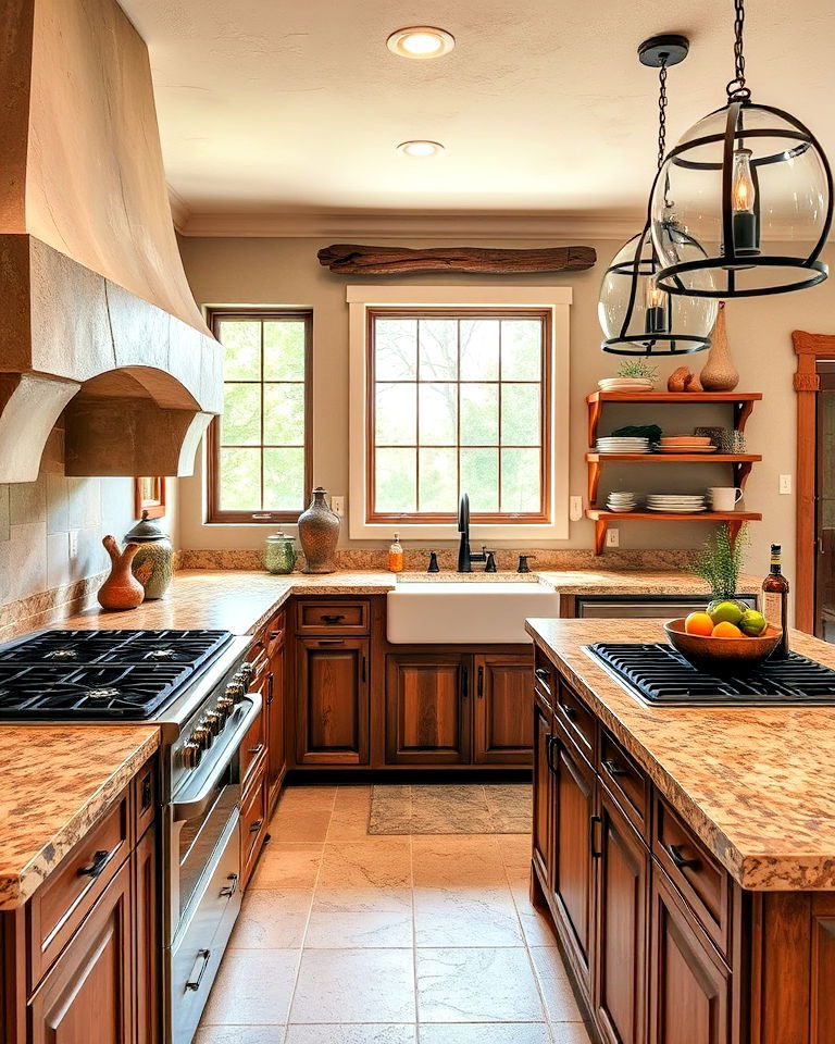 stone countertops for southwestern kitchen - 25 Southwestern Kitchen Ideas
