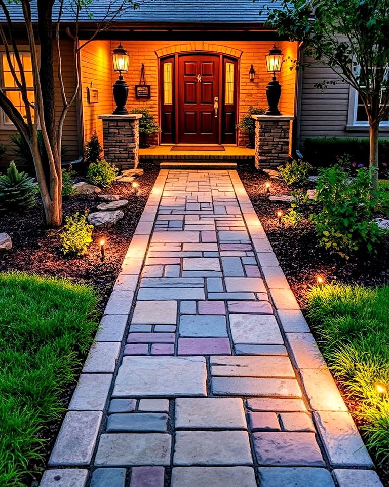 stone pathway for ranch home - 40 Curb Appeal Inspiration for Ranch Homes