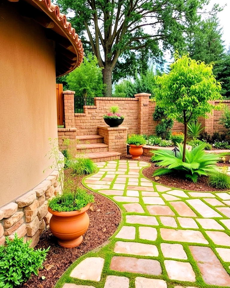 stone pavers for italian backyard - 20 Italian Backyard Ideas