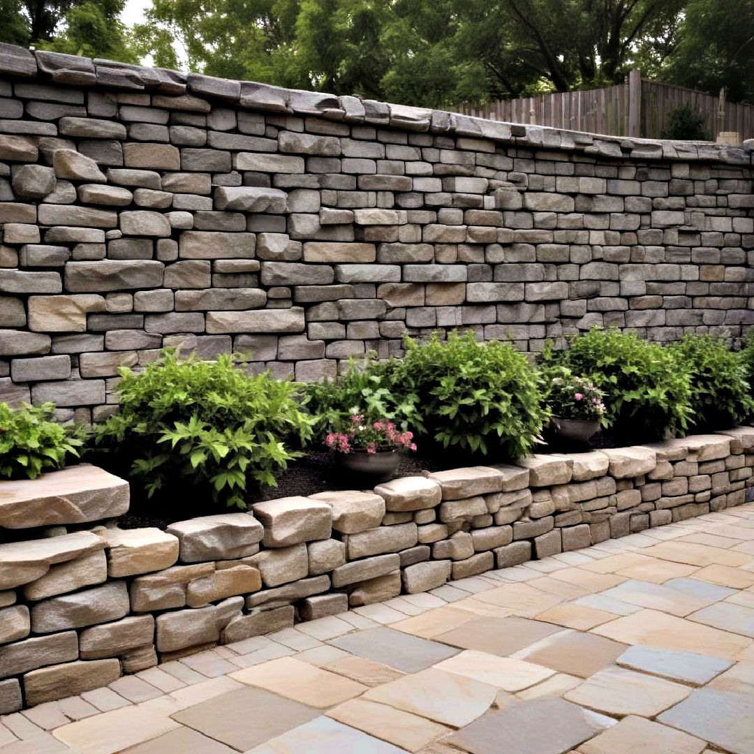 stone walls to ensure outdoor privacy - 30 Outdoor Privacy Screen Ideas