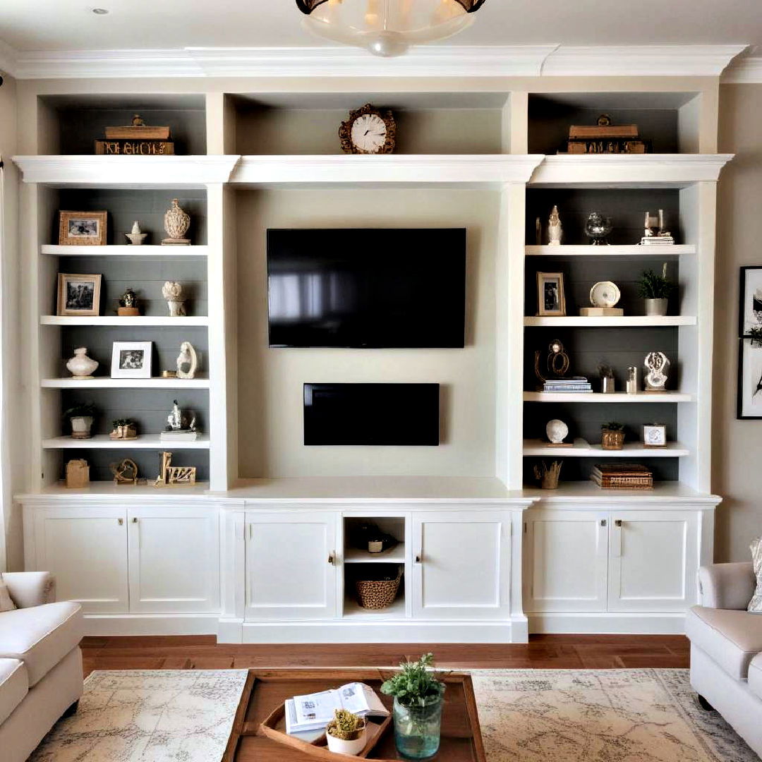 storage and display space for living room - 40 living room decor ideas