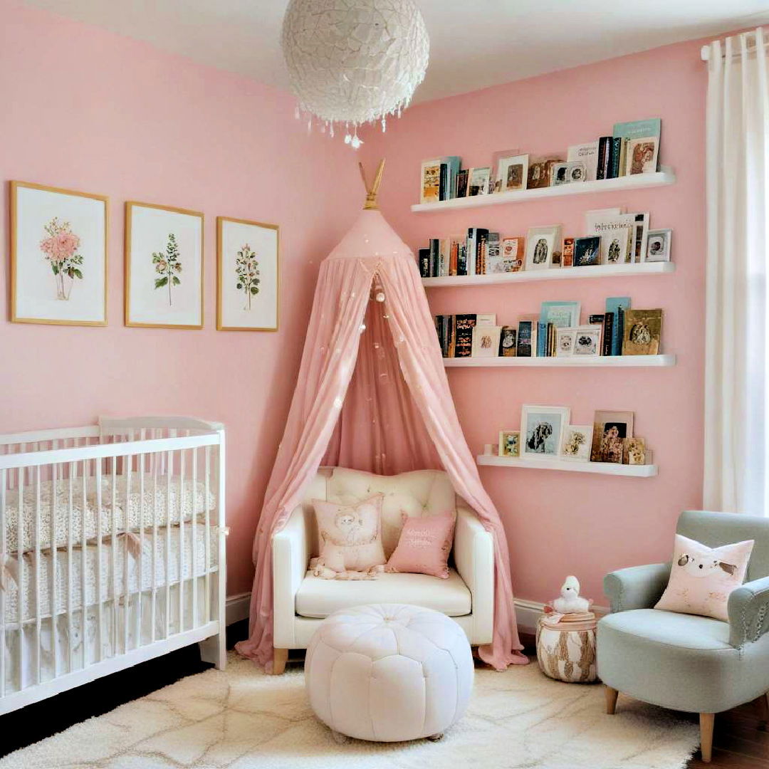 storybook nook for reading - 25 Baby Girl Nursery Ideas